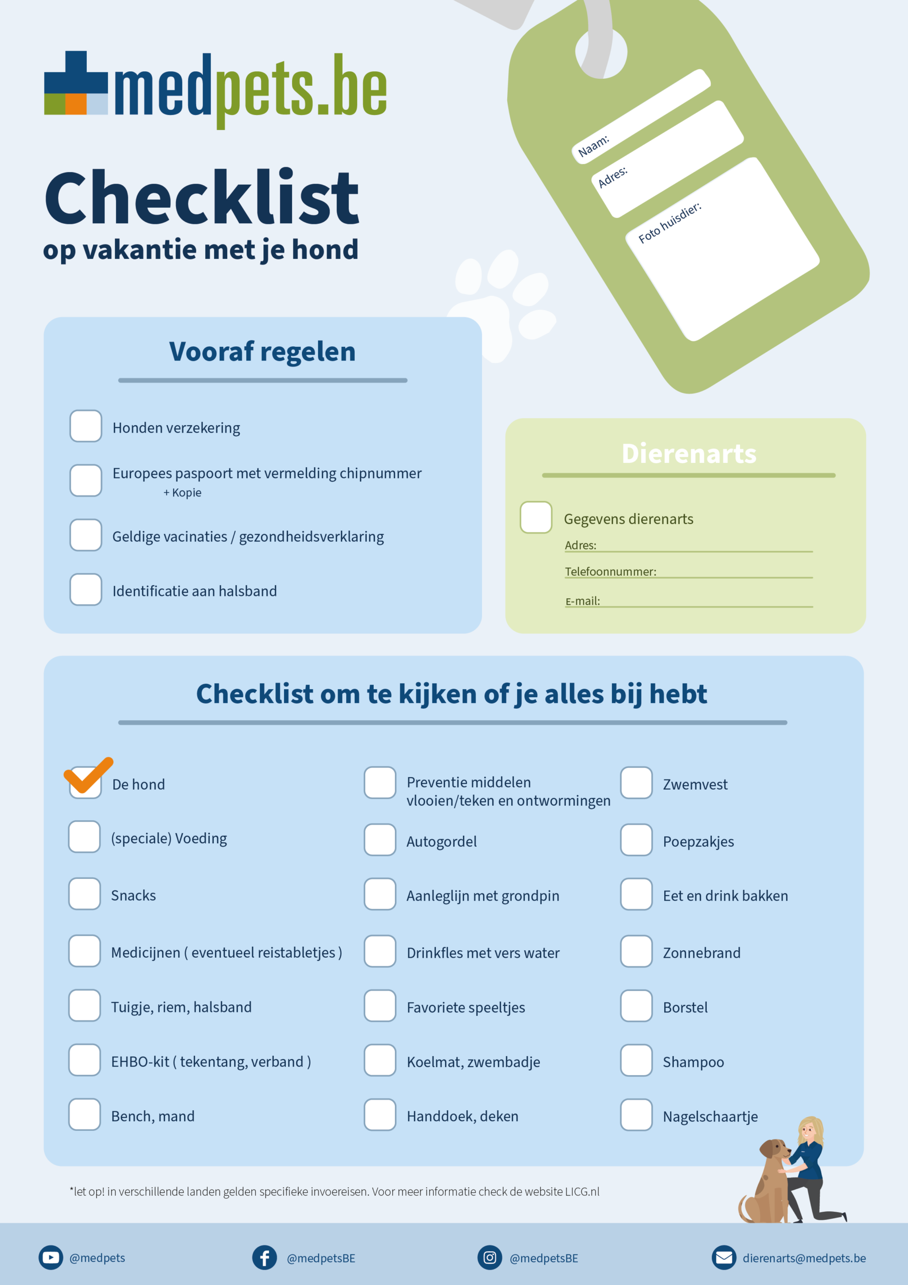 op vakantie met de hond